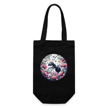 Ants Flowers - Gift Bag for Bottles - black - Front