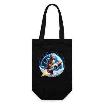 Astronaut Cat - Gift Bag for Bottles - black - Front