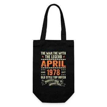 april 1978, APRIL 1978 - Geschenkbeutel für Flaschen - Schwarz - Vorne