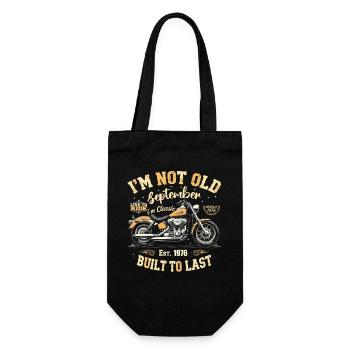 Birthday 1976 Vintage September 1976 Gift - Gift Bag for Bottles - black - Front