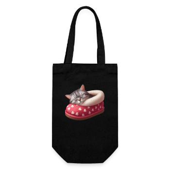 Chaton chaton dormant dans une chaussure - Sac à bouteille - noir - Devant