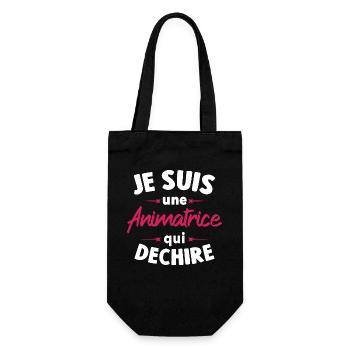 Je suis une Animatrice qui déchire - Sac à bouteille - noir - Devant