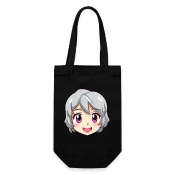 Cute Happy Anime Face Emoji - Anime Shirt - Gift Bag for Bottles - black - Front