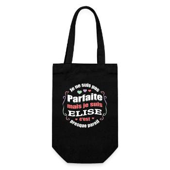 ELISE PARFAITE - PRENOM ELISE - Sac à bouteille - noir - Devant