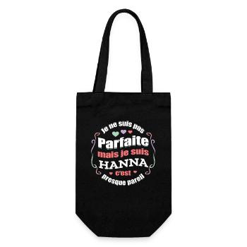 HANNA PARFAITE - PRENOM HANNA - Sac à bouteille - noir - Devant