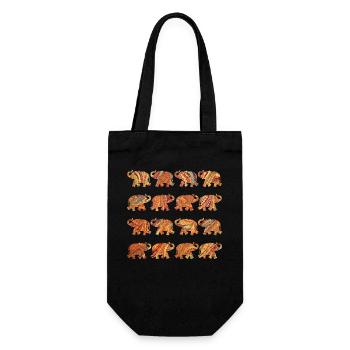 12 elephants e 22 - Gift Bag for Bottles - black - Front