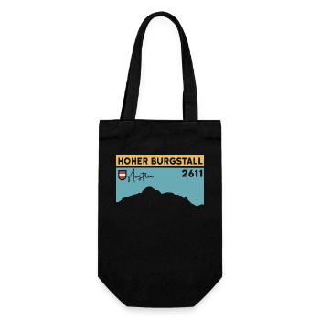 Hoher Burgstall Bergtour Klettersteig Stubaital - Geschenkbeutel für Flaschen - Schwarz - Vorne