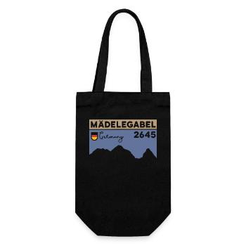 Mädelegabel Bergtour Wandern Höhe Tour Normalweg - Geschenkbeutel für Flaschen - Schwarz - Vorne