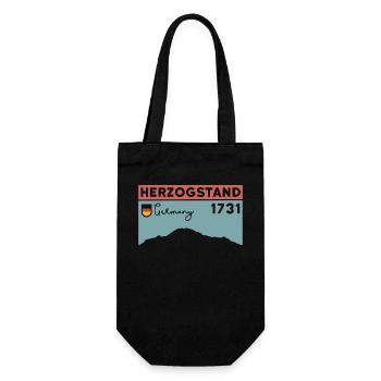 Herzogstand, Mountain, Hiking, Hike, Ridge Walk - Gift Bag for Bottles - black - Front