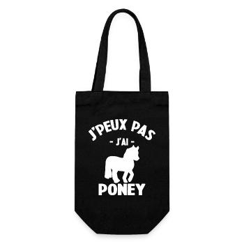 Je Peux Pas J'ai Poney - Sac à bouteille - noir - Devant