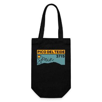 Pico Del Teide Besteigen Wanderung Höhe Teneriffa - Geschenkbeutel für Flaschen - Schwarz - Vorne