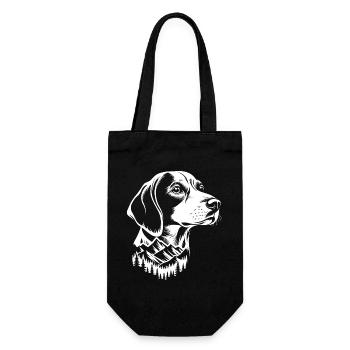 Berg-Beagle-Hund - Geschenkbeutel für Flaschen - Schwarz - Vorne
