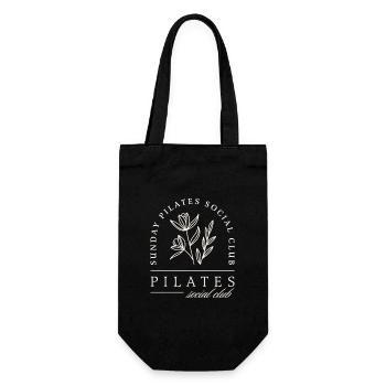 Pilates Club Studio Sonntagskurse - Geschenkbeutel für Flaschen - Schwarz - Vorne