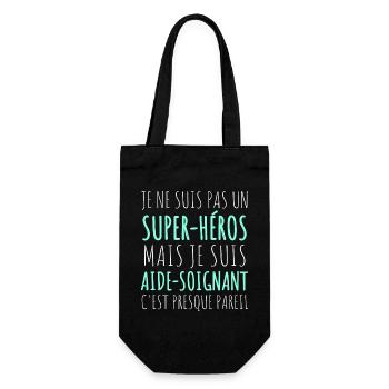 Aide-soignant super héros humour aide soignant - Sac à bouteille - noir - Devant