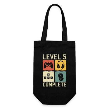 Kids Level 5 Complete Birthday Boy 5 Years - Gift Bag for Bottles - black - Front