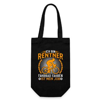 ich bin rentner fahrrad fahren ist mein job - Geschenkbeutel für Flaschen - Schwarz - Vorne