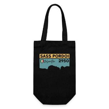 Sass Pordoi Hiking Pordoi Peak Sella Dolomites - Gift Bag for Bottles - black - Front