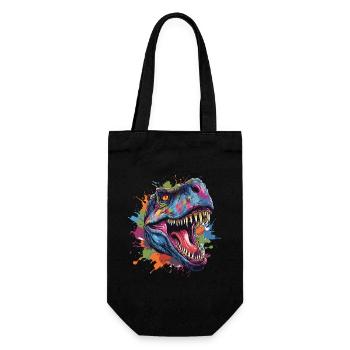 Tête de dinosaure t-rex avec un style graffiti - Sac à bouteille - noir - Devant