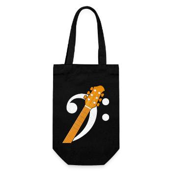 Bass Clef Guitar Bass Player Musician - Sac à bouteille - noir - Devant