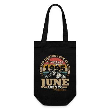 June 1995 Vintage Birthday Gift 28 Years - Gift Bag for Bottles - black - Front