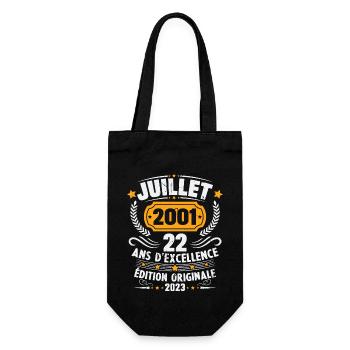 Vintage 2001 Juillet Cadeau D'anniversaire 22 Ans - Sac à bouteille - noir - Devant