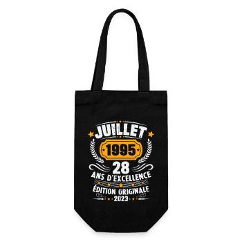 Vintage 1995 Juillet Cadeau D'anniversaire 28 Ans - Sac à bouteille - noir - Devant