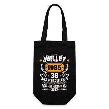 Vintage 1985 Juillet Cadeau D'anniversaire 38 Ans - Sac à bouteille - noir - Devant