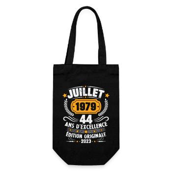 Vintage 1979 Juillet Cadeau D'anniversaire 44 Ans - Sac à bouteille - noir - Devant