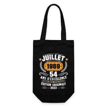 Vintage 1969 Juillet Cadeau D'anniversaire 54 Ans - Sac à bouteille - noir - Devant