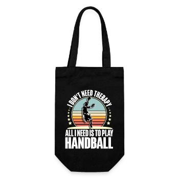 Handball Handballer - Geschenkbeutel für Flaschen - Schwarz - Vorne
