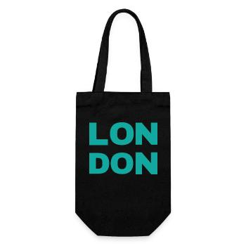 London town - Gift Bag for Bottles - black - Front
