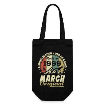 März 1999 Geburtstagsgeschenk Limitierte Auflage - Geschenkbeutel für Flaschen - Schwarz - Vorne
