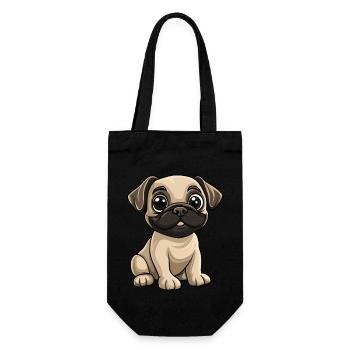 Bullmastiff Dog Comic Cute - Gift Bag for Bottles - black - Front