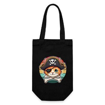 Carnaval Pirate Chat Costume Pirate Chapeau Rétro Miaou - Sac à bouteille - noir - Devant