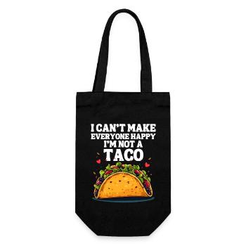 Taco Mexico Salsa Delicious Fast Food Happy Tortilla - Gift Bag for Bottles - black - Front
