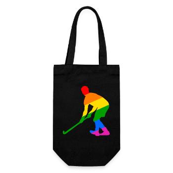 LGBTQ Feldhockeyspieler - Geschenkbeutel für Flaschen - Schwarz - Vorne