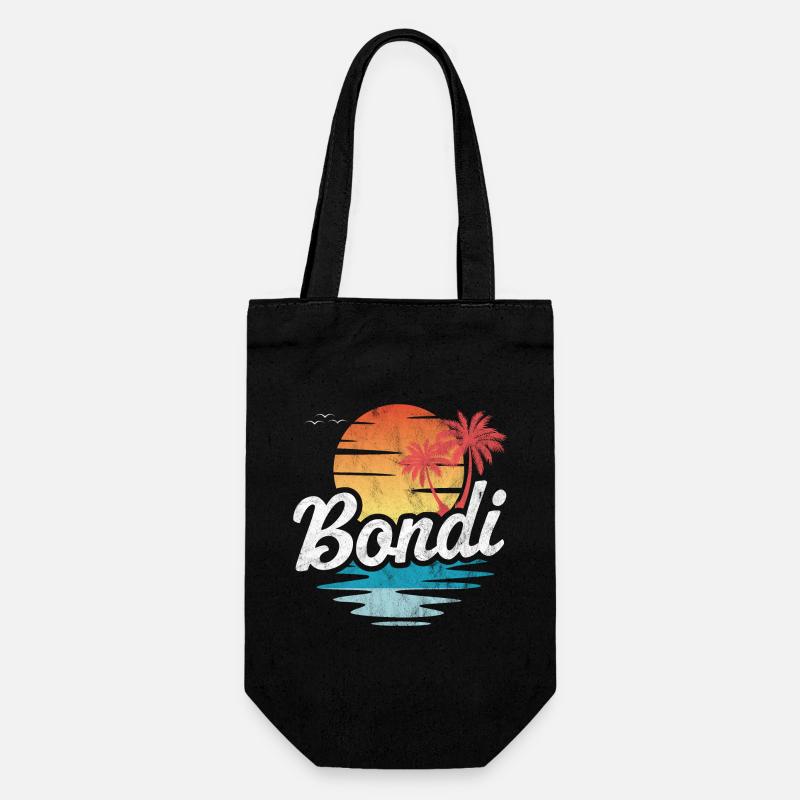 Bondi | - Geschenkbeutel für Flaschen - Schwarz