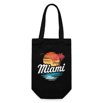 Miami - Gift Bag for Bottles - black - Front