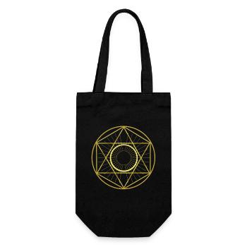 Graphic - Circle - Star - Geometry - Gift Bag for Bottles - black - Front