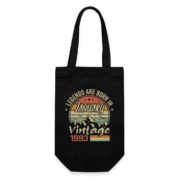 The Legends were born in January 1993 - 1993 - Gift Bag for Bottles - black - Front