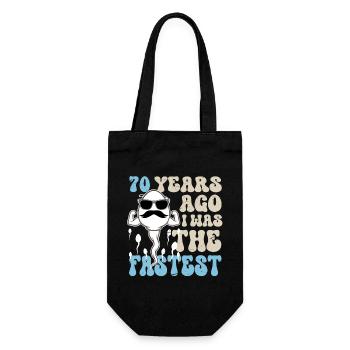 70. Geburtstag Lustige Sprüche - Geschenkbeutel für Flaschen - Schwarz - Vorne