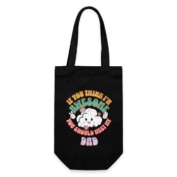Papa Sohn Tochter - Geschenkbeutel für Flaschen - Schwarz - Vorne