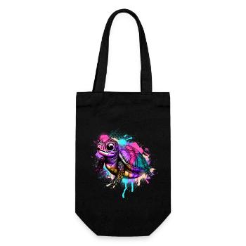 Turtle Graffiti Colorful - Gift Bag for Bottles - black - Front