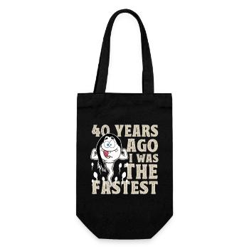 40th Birthday Funny Sayings - Gift Bag for Bottles - black - Front
