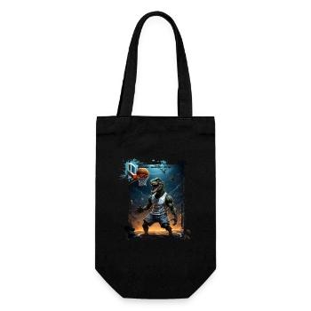 Basketball T Rex Dinosaur Graffiti Splash - Gift Bag for Bottles - black - Front