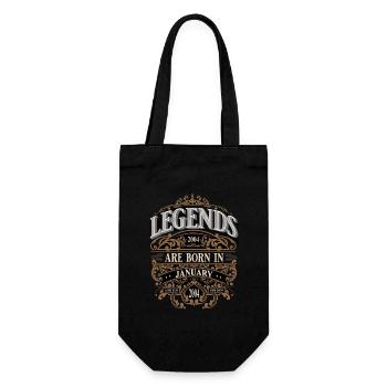 2004 Janvier Naissance Anniversaire Année de naissance Légende - Sac à bouteille - noir - Devant