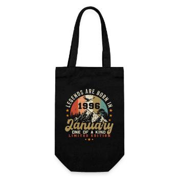 January Vintage 1996 - 28th Birthday Gift - Gift Bag for Bottles - black - Front
