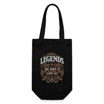 1981 Février Naissance Anniversaire Année de naissance - Sac à bouteille - noir - Devant