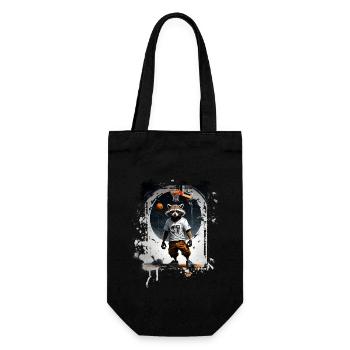 Joueur de basket-ball de basket-ball de raton laveur - Sac à bouteille - noir - Devant