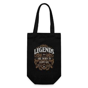2014 Février Anniversaire Année de naissance - Sac à bouteille - noir - Devant